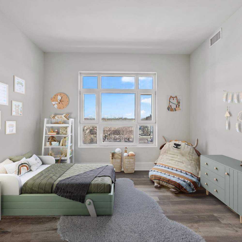 Child's bedroom at The Magellan in Port Chester, New York