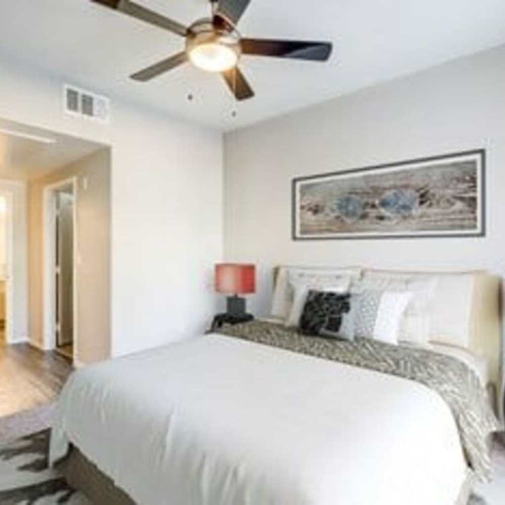 Modern bedrooms at Harlow in Las Vegas, Nevada