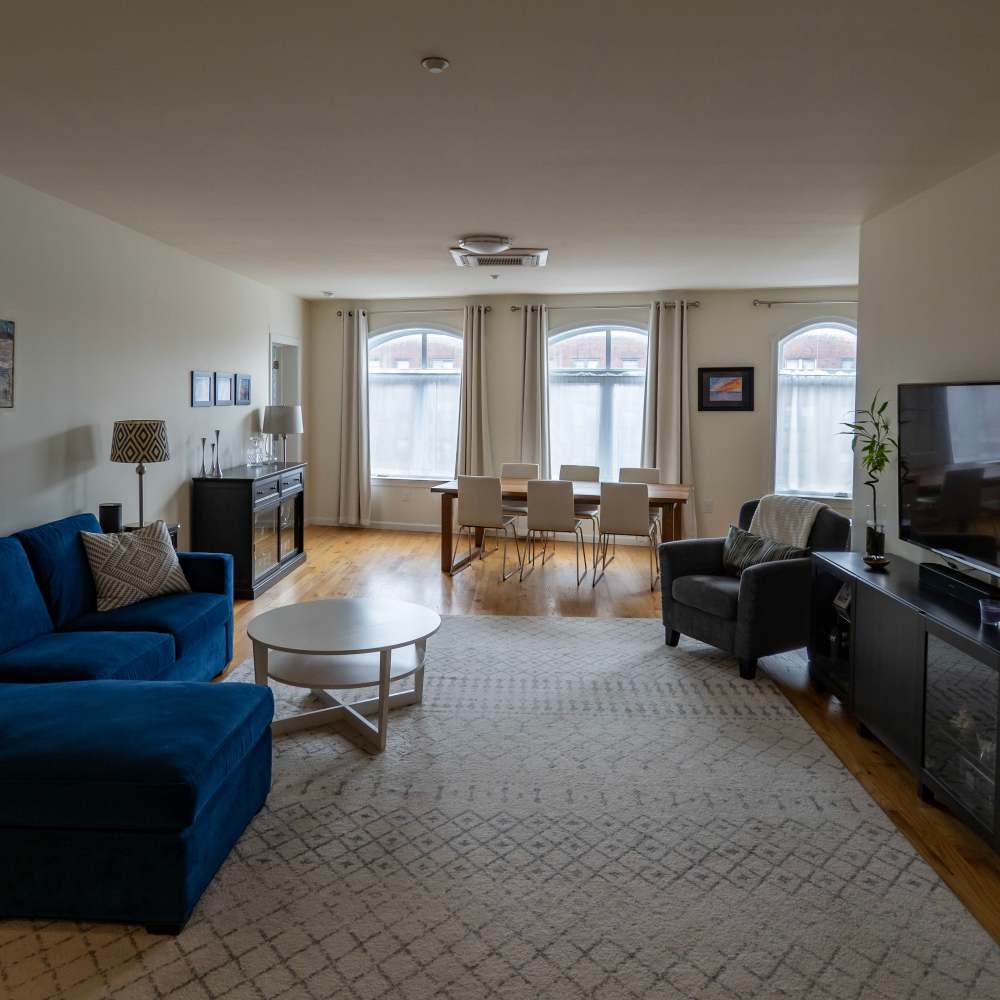 Living area at The Lombardi in New Rochelle, New York