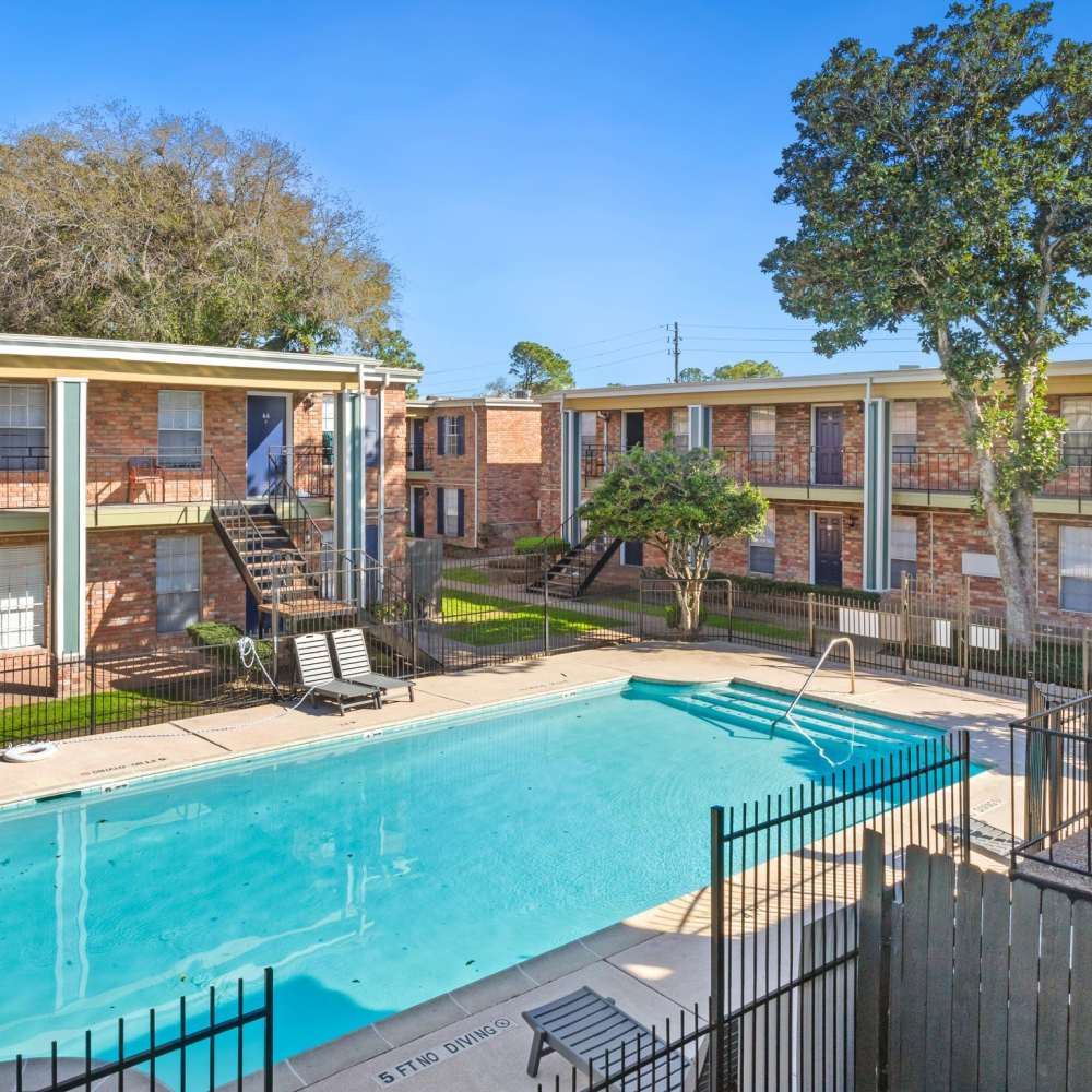 Lounge poolside at La Carmona in Houston, Texas