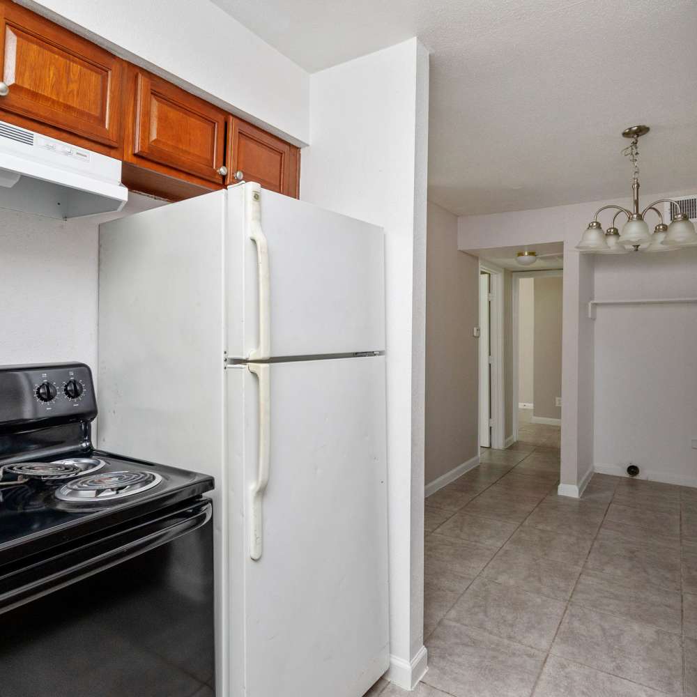 Modern kitchen at Valencia At Spring Branch in Houston, Texas