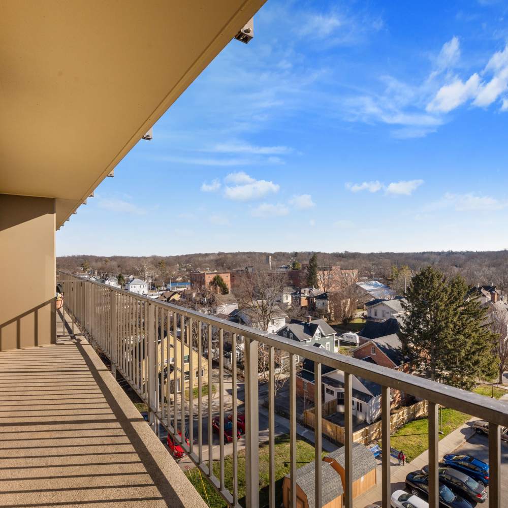 Private resident balcony at John Sale Manor in Xenia, Ohio