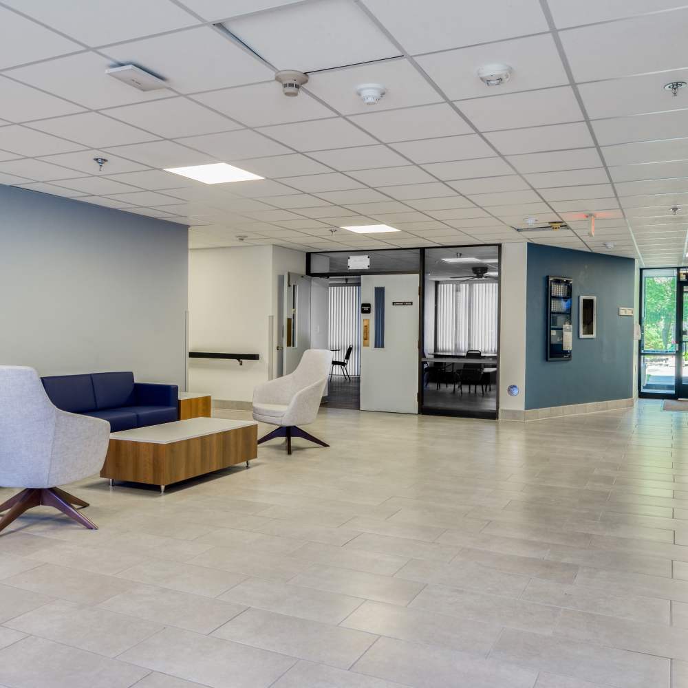 Lobby area at Mable H Kehres Apartments in Monroe, Michigan