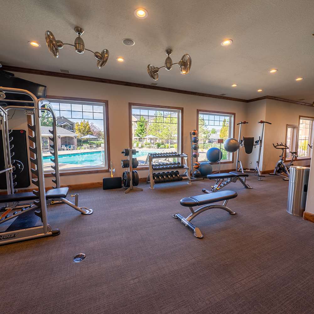 Fitness center at The Falls at Canyon Rim in South Ogden, Utah