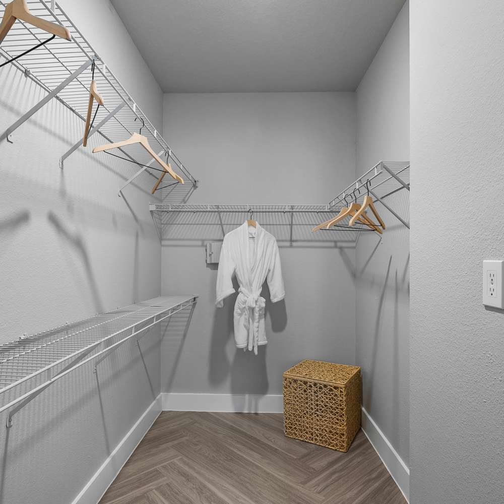 walk-in closet at Weston at Copperfield in Houston, Texas