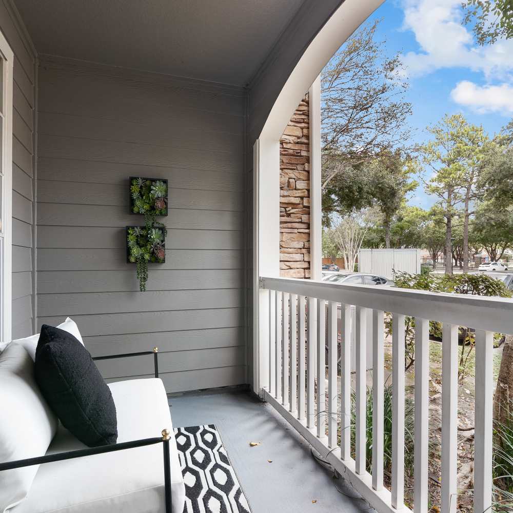 private balcony at Weston at Copperfield in Houston, Texas