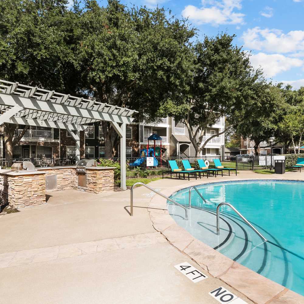 gazebo by the pool at Weston at Copperfield in Houston, Texas