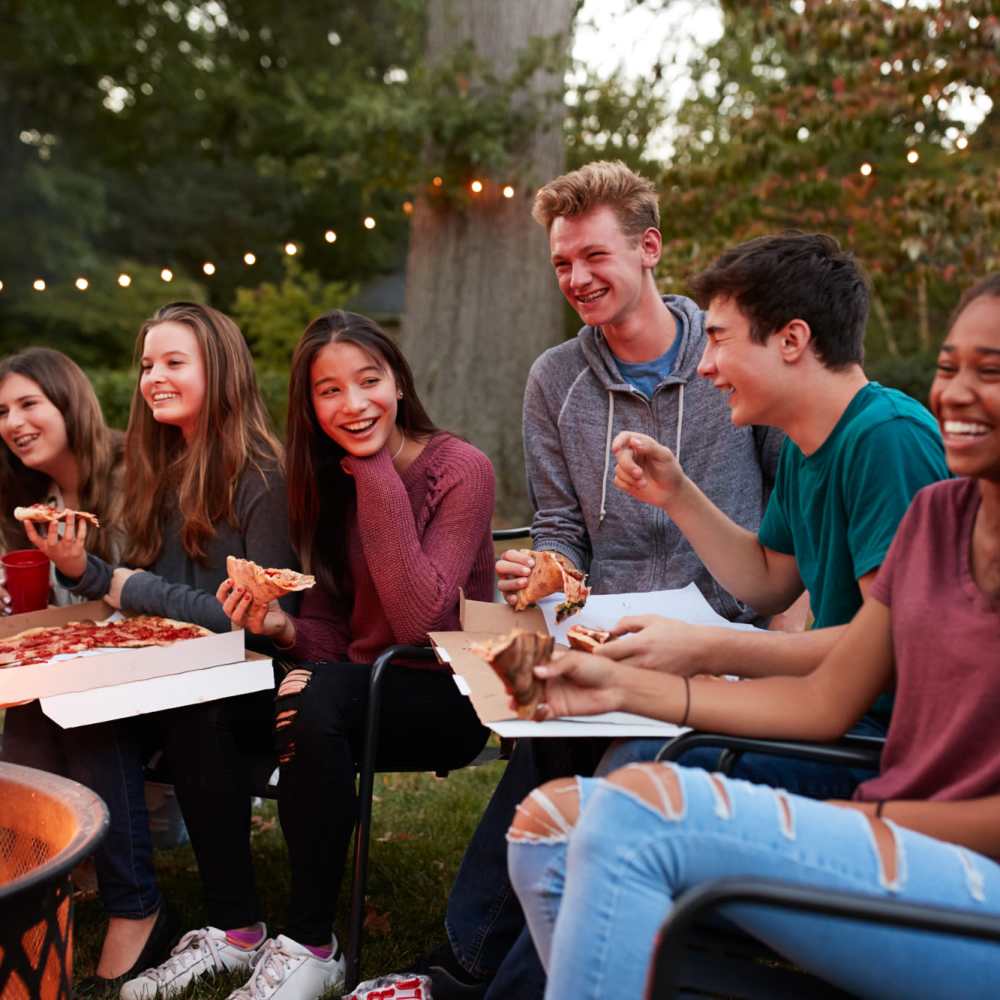 Outdoor seating with firepit 7 Fairview in South Orange, New Jersey