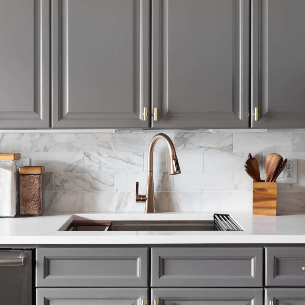 Gray kitchen 354 Seton Grove in South Orange, New Jersey