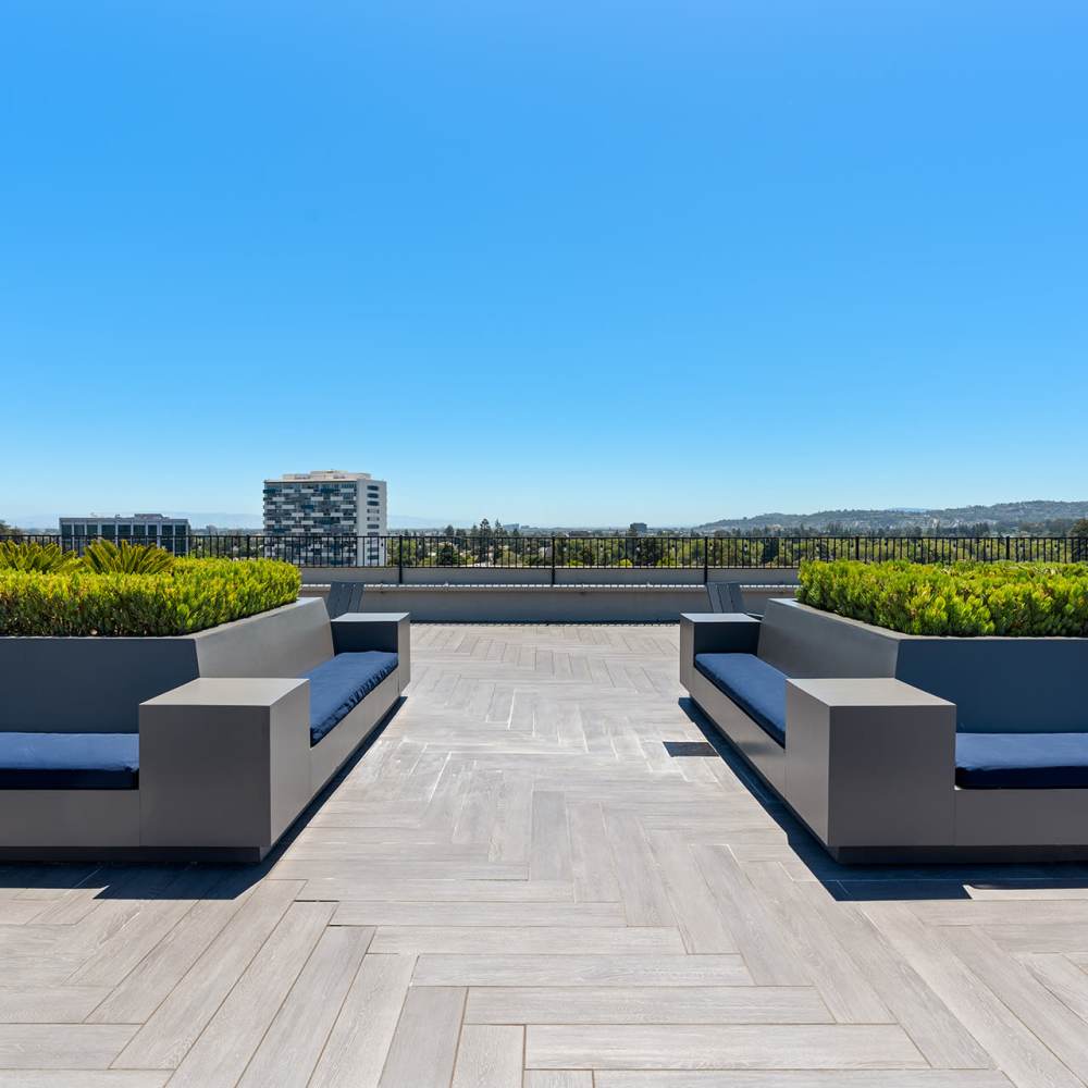 North view of the courtyard at Ryan Tower San Mateo, California