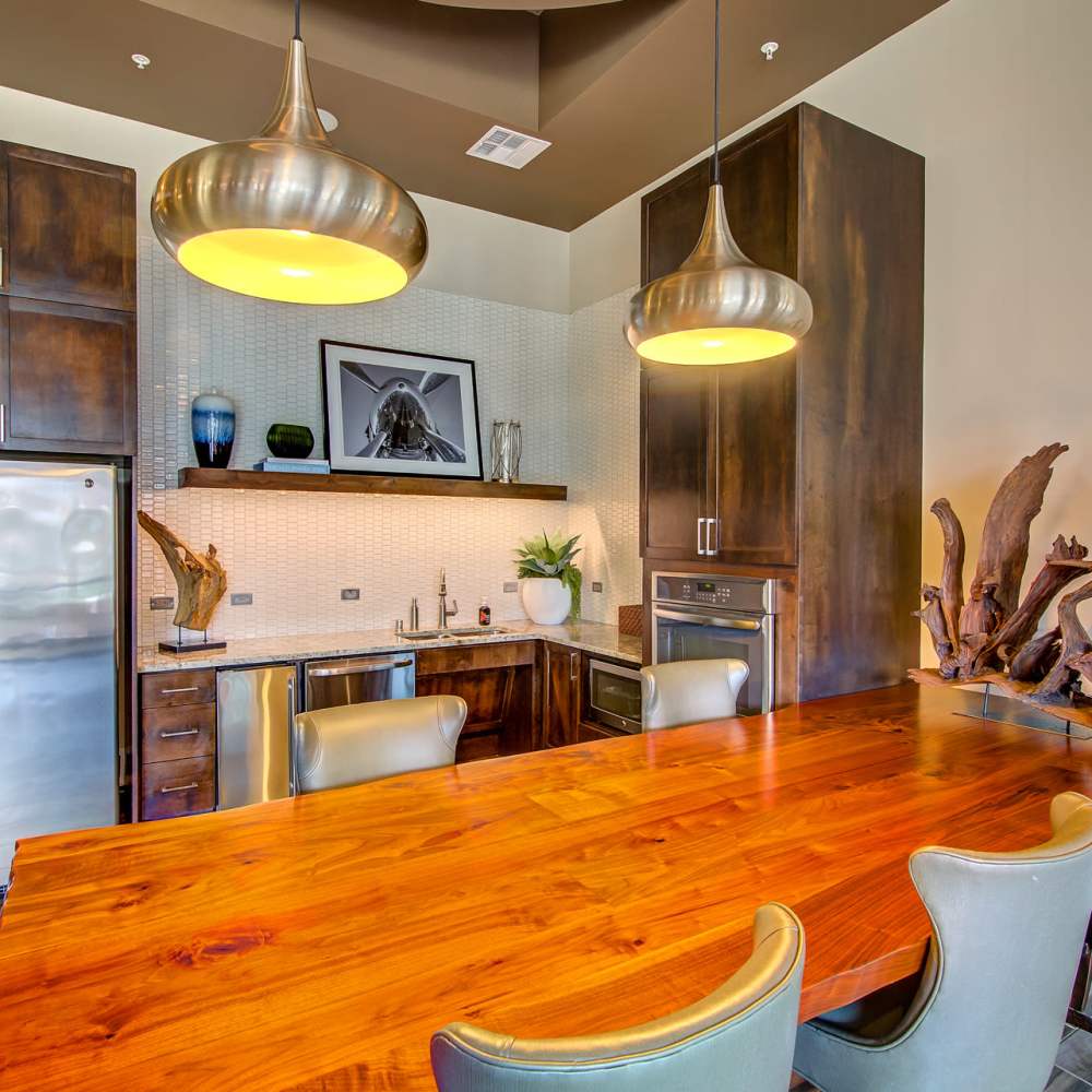 Resident dining table at Keller Springs Crossing in Carrollton, Texas