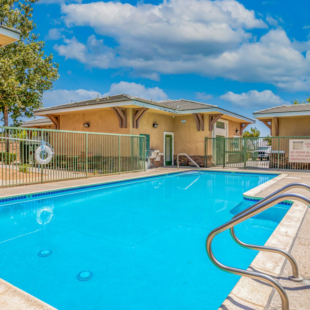 Swimming pool at Sunrise Terrace in Hesperia, California