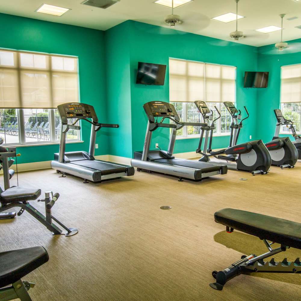 Fitness center at The Grove at Oakbrook in Summerville, South Carolina