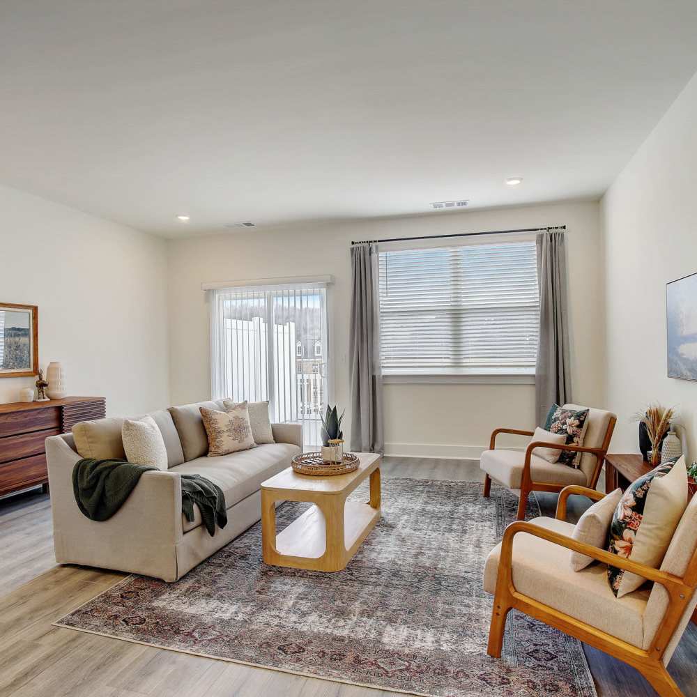 Living room with attached entrance at Blakeney Commons in Smyrna, Tennessee