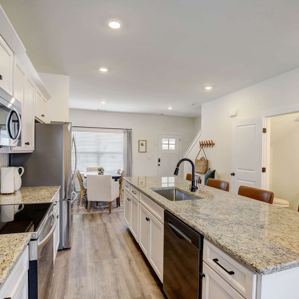 Kitchen with white color cabinets  at Blakeney Commons in Smyrna, Tennessee