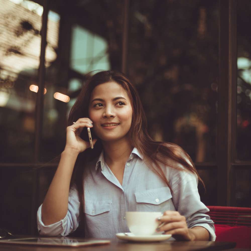 Resident at a coffee shop near The Prelude in White Plains, New York