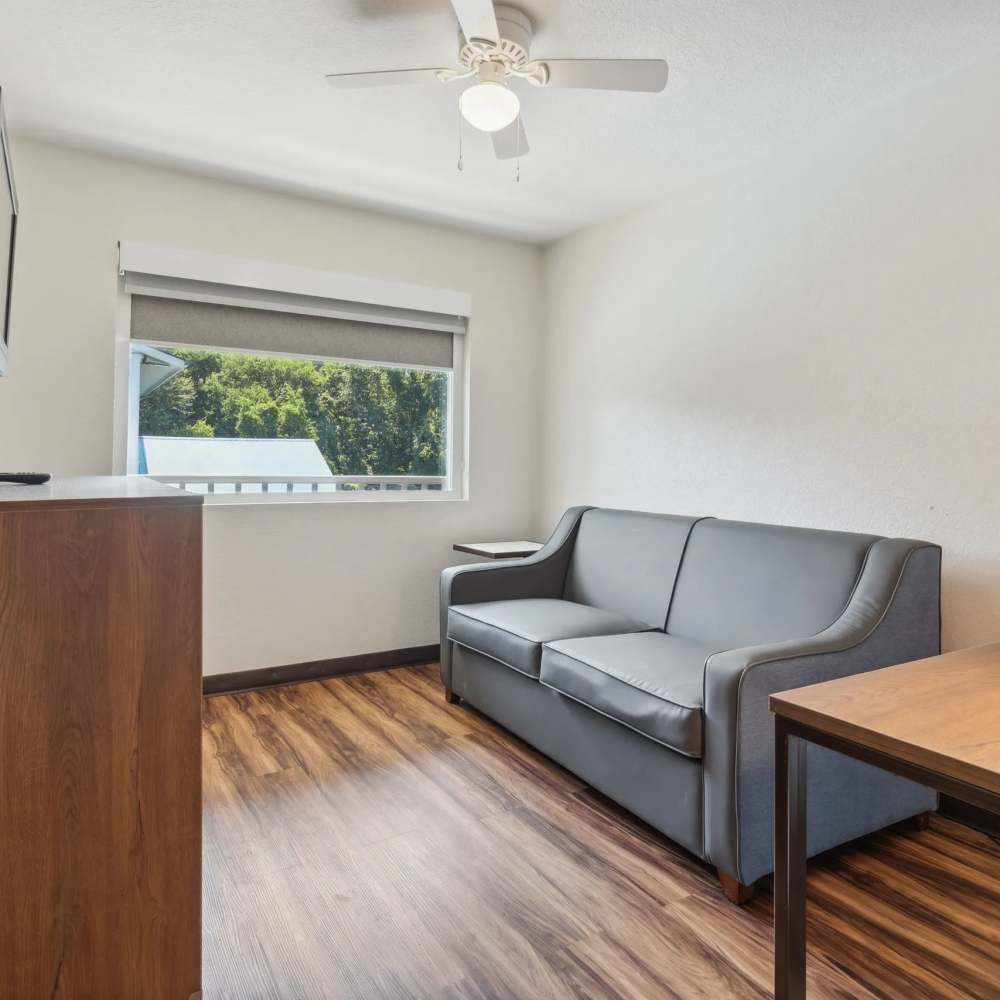 Living room at Atrium Flats in Nashville, Tennessee