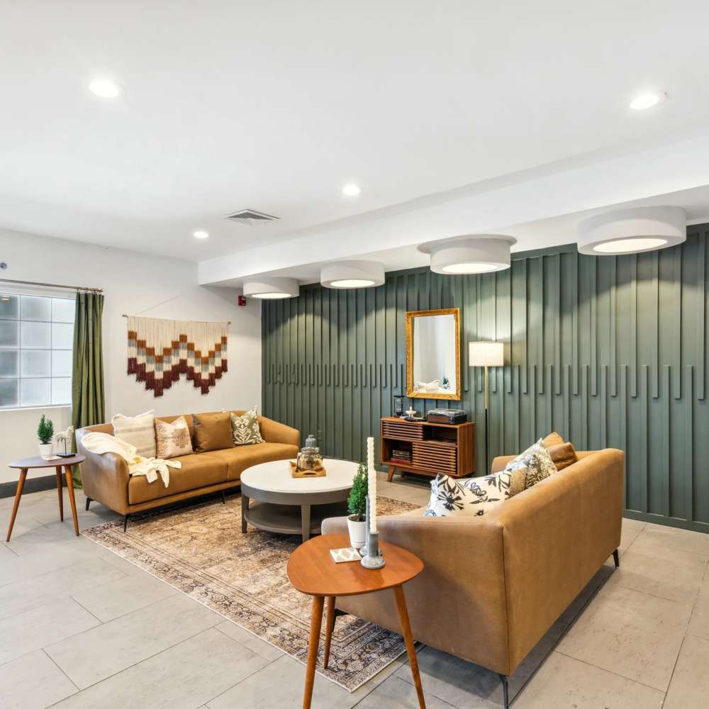 Inside the clubhouse at Atrium Flats in Nashville, Tennessee