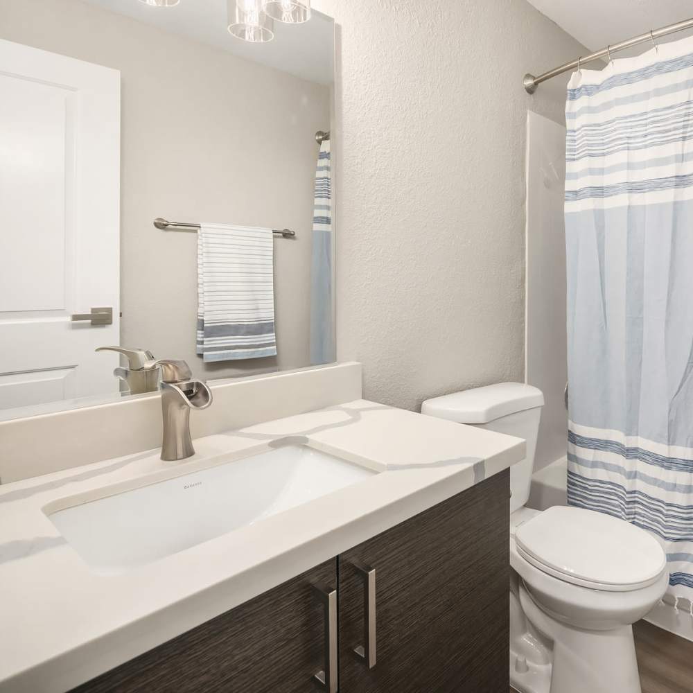 Bathroom with vanity The Summit in Redmond, Washington