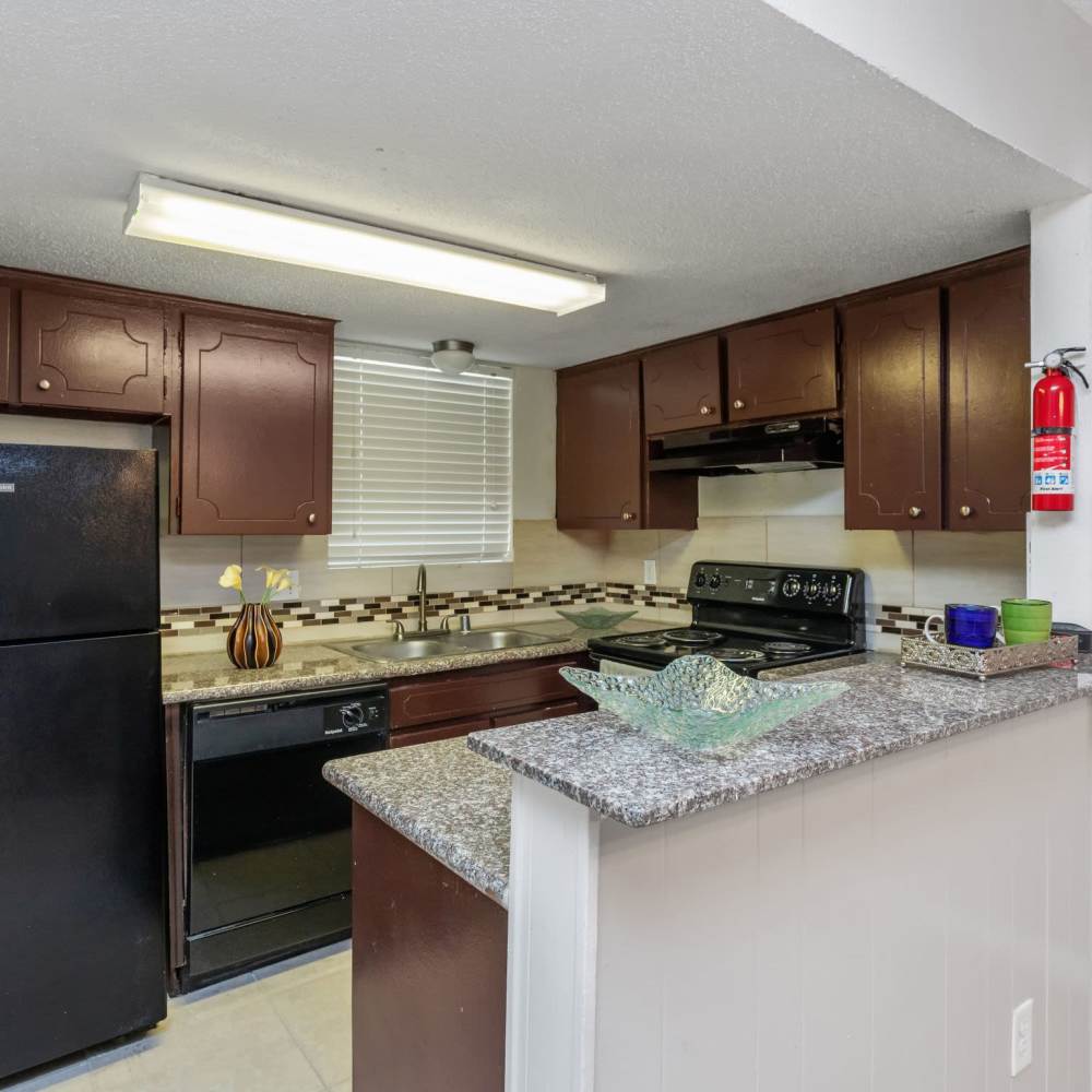 Modern kitchen at Beechnut Grove in Houston, Texas