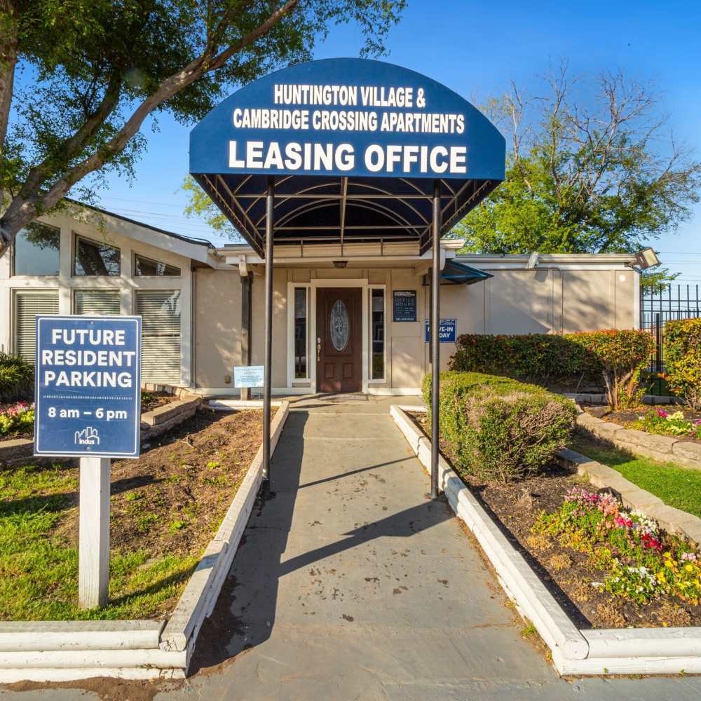 Leasing office entrance at Huntington Village And Cambridge Crossing in Houston, Texas