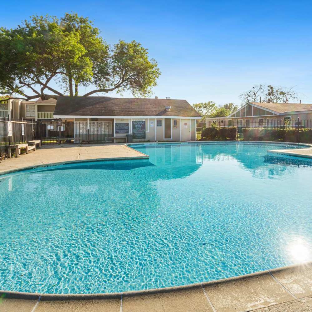 Swimming pool with great views at Huntington Village And Cambridge Crossing in Houston, Texas
