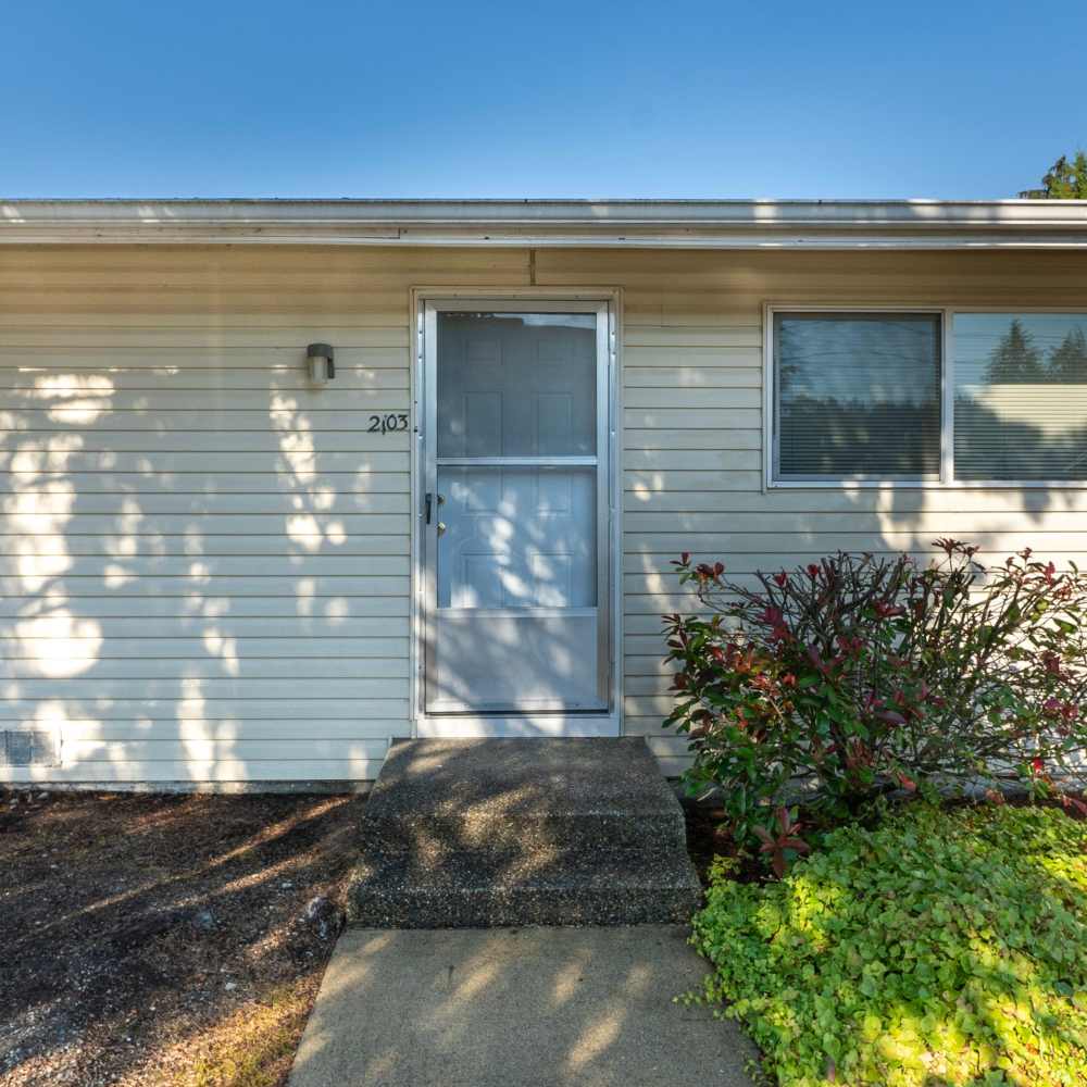 Front door to an apartment at Community Terrace in Tacoma, Washington