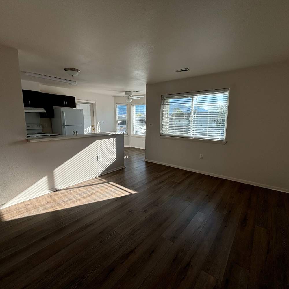 Spacious bedroom in an apartment at Castlebar Apartments in Bozeman, Montana