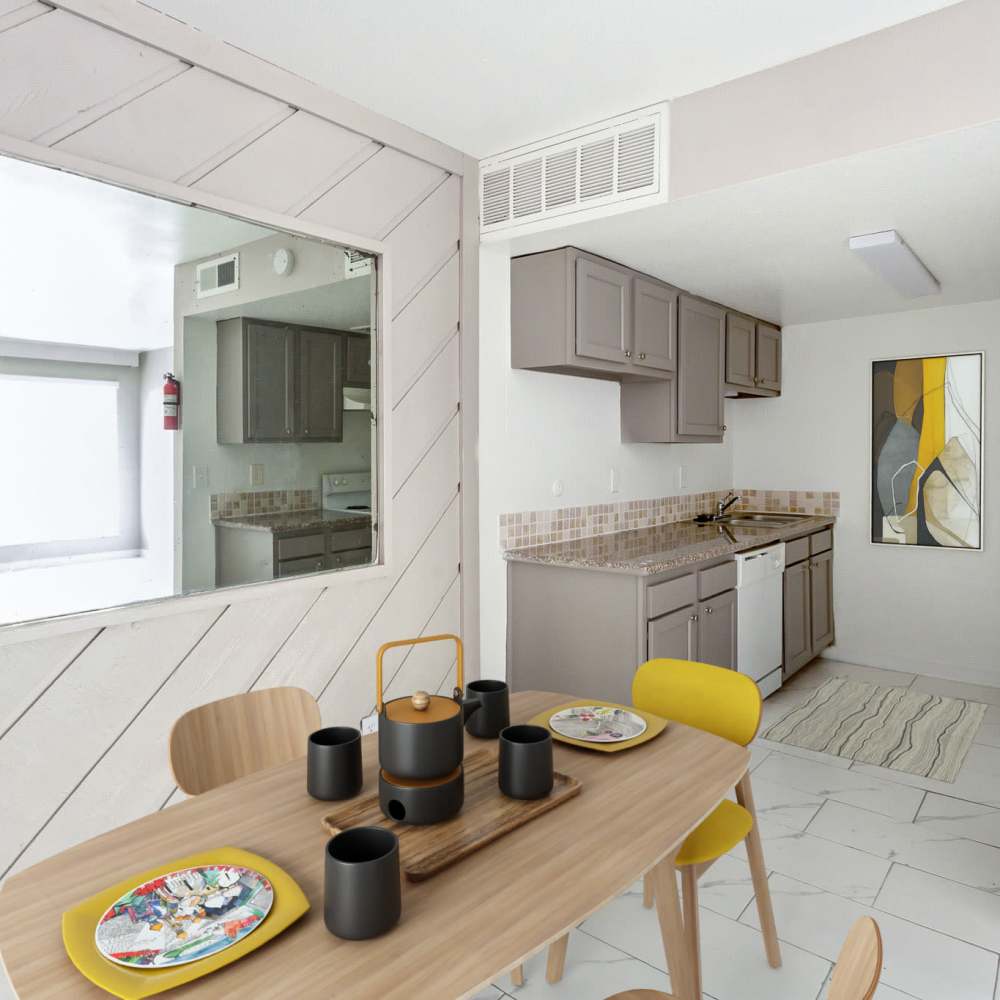 Modern kitchen at Town Park Apartments in Houston, Texas