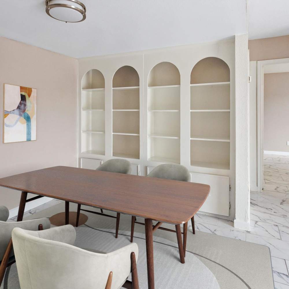 Living space with large windows at Town Park Apartments in Houston, Texas