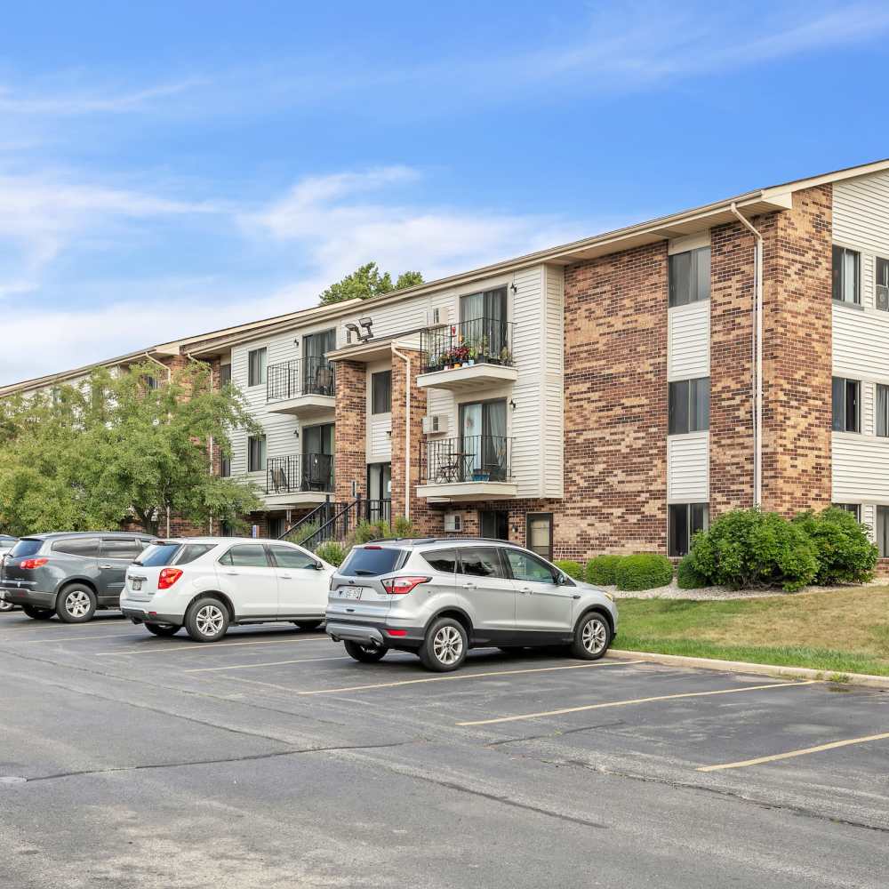 Outdoor parking facility for the community at Prairie Apartments in Salem,Wisconsin