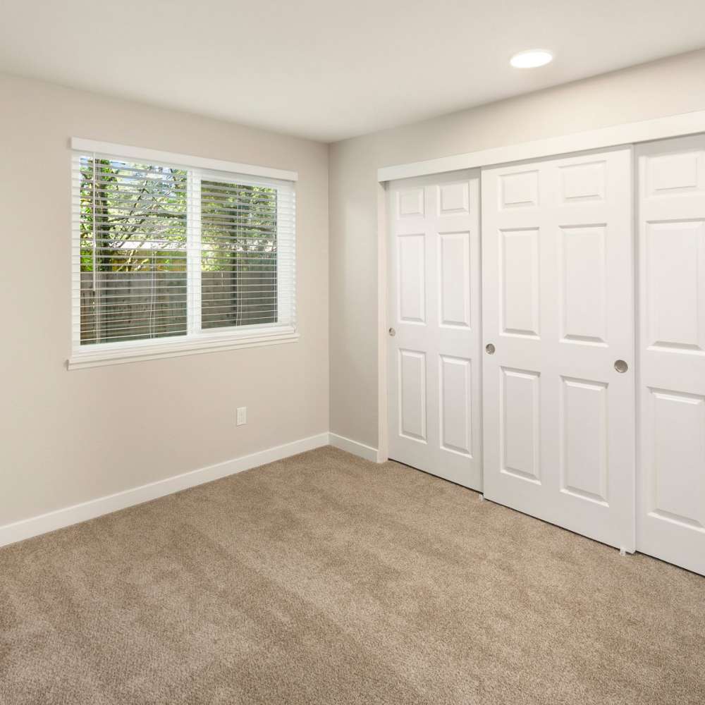 Bedroom with large window Cascadia at Fairwood Landing in Renton, Washington