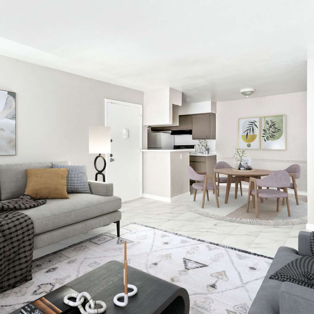 Open living space at The Sanctuary At 9430 in Houston, Texas
