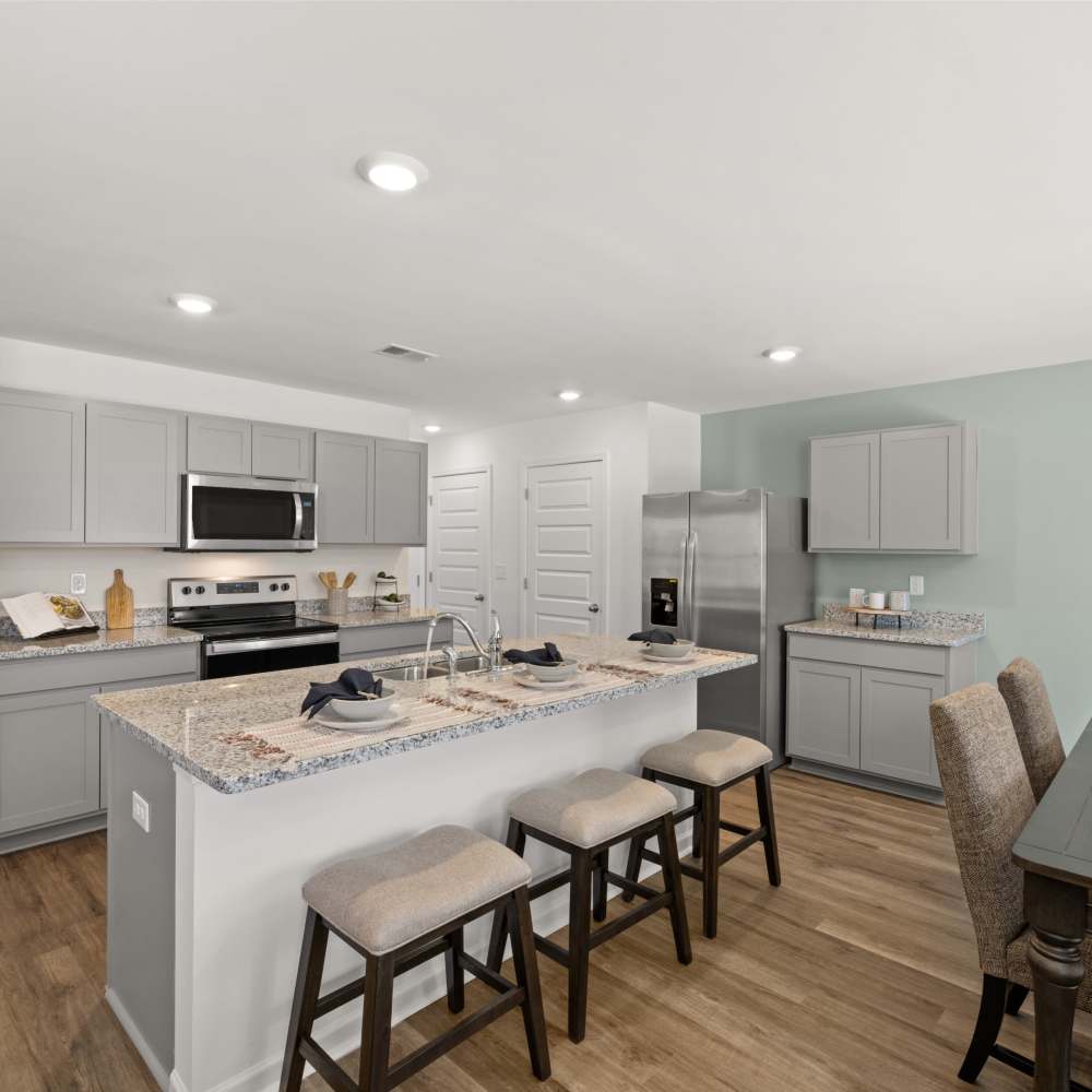 Beautiful finishes in a kitchen at The Lakes at Statham in Statham, Georgia