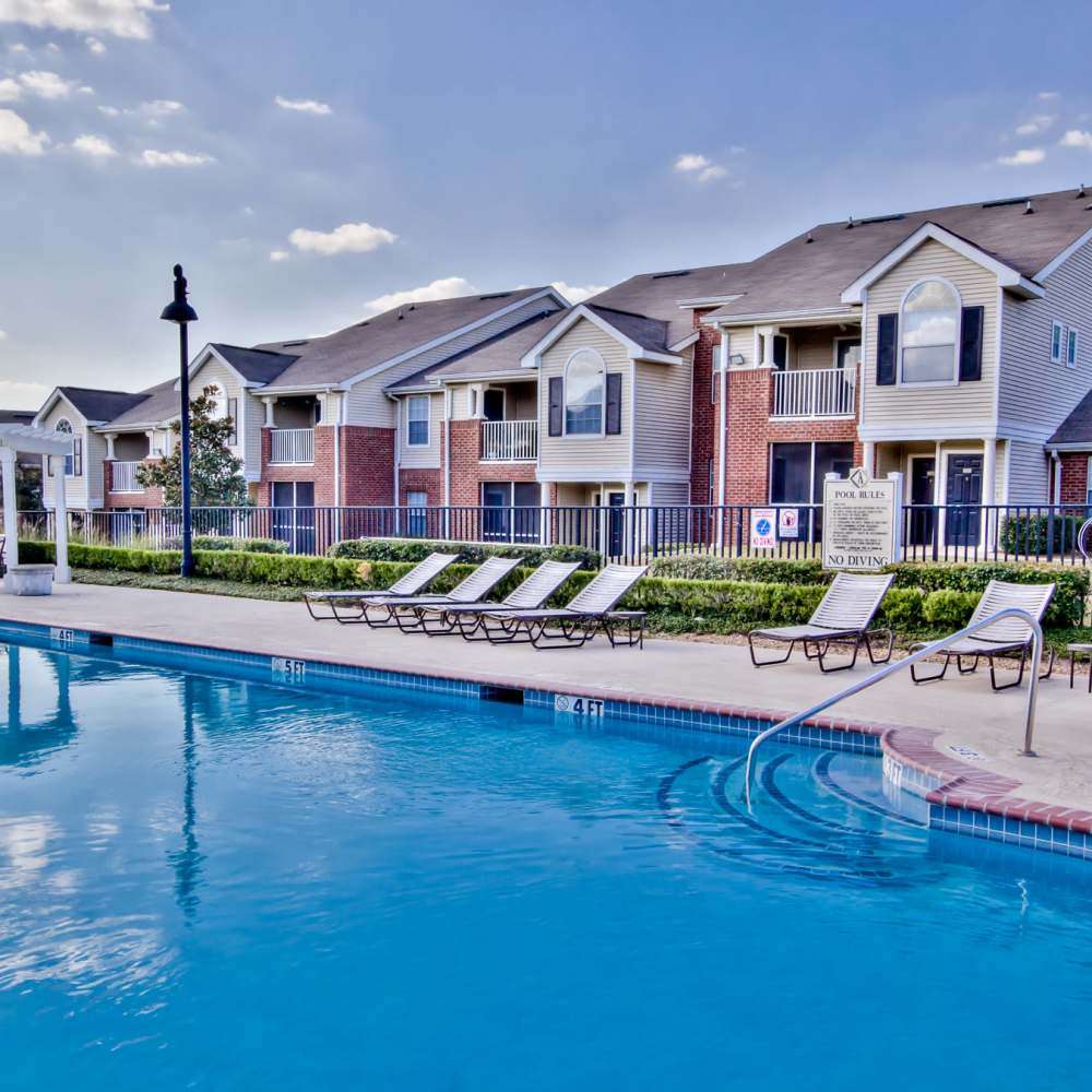 Large swimming pool at Arbors at the Reservoir in Ridgeland, Mississippi, 