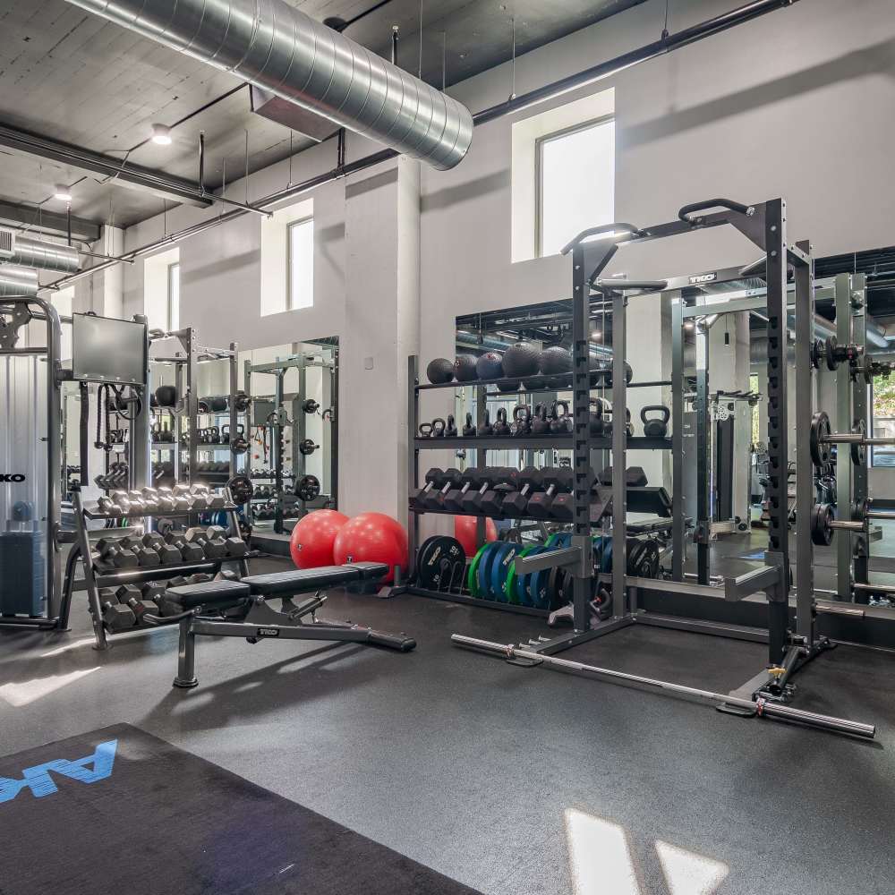 Fitness center at The Lofts at Twenty25 in Atlanta, Georgia