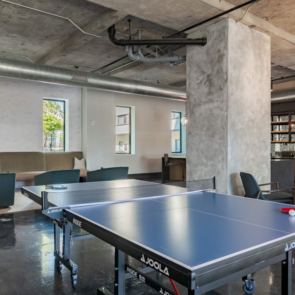 Ping pong table at The Lofts at Twenty25 in Atlanta, Georgia