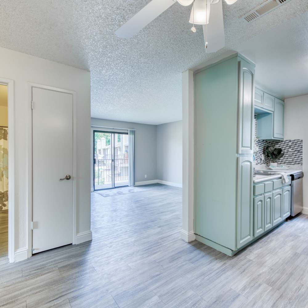 Spacious open layout kitchen at The Landing at Fancher Creek in Fresno, California, 
