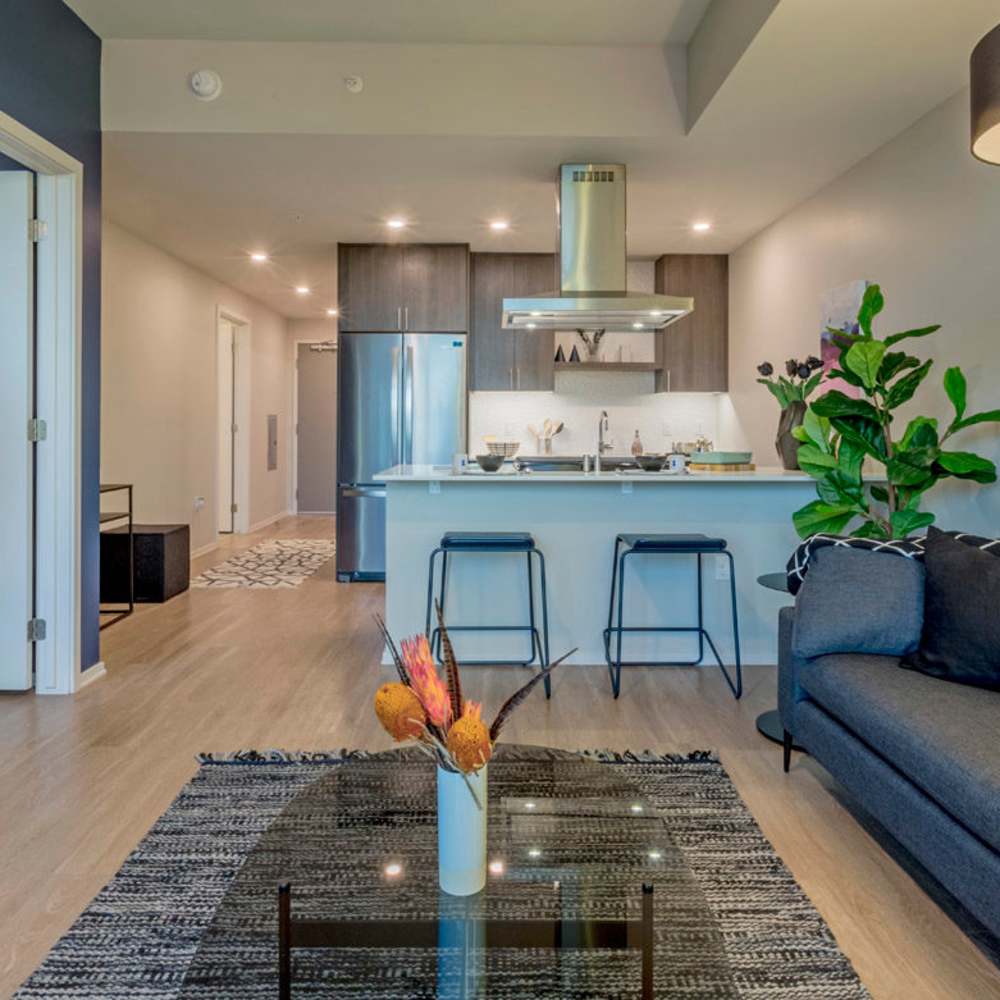 Living room with a view of kitchen Altura in Phoenix, Arizona