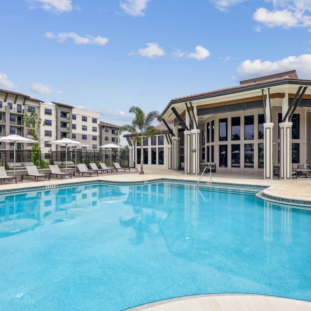 Swimming pool at Residences Of Highland in Hialeah, Florida