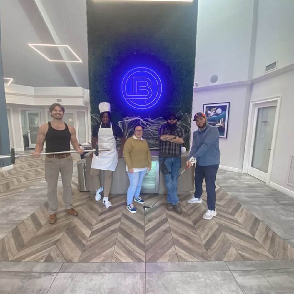 Students at the lobby of The Quarters Gainesville in Gainesville, Florida
