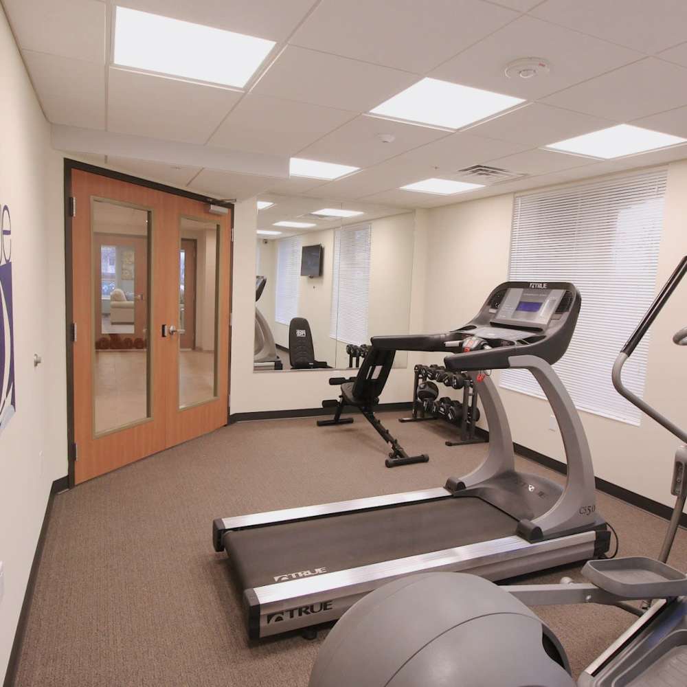 Fitness center at 5th Avenue Lofts in Kenosha, Wisconsin
