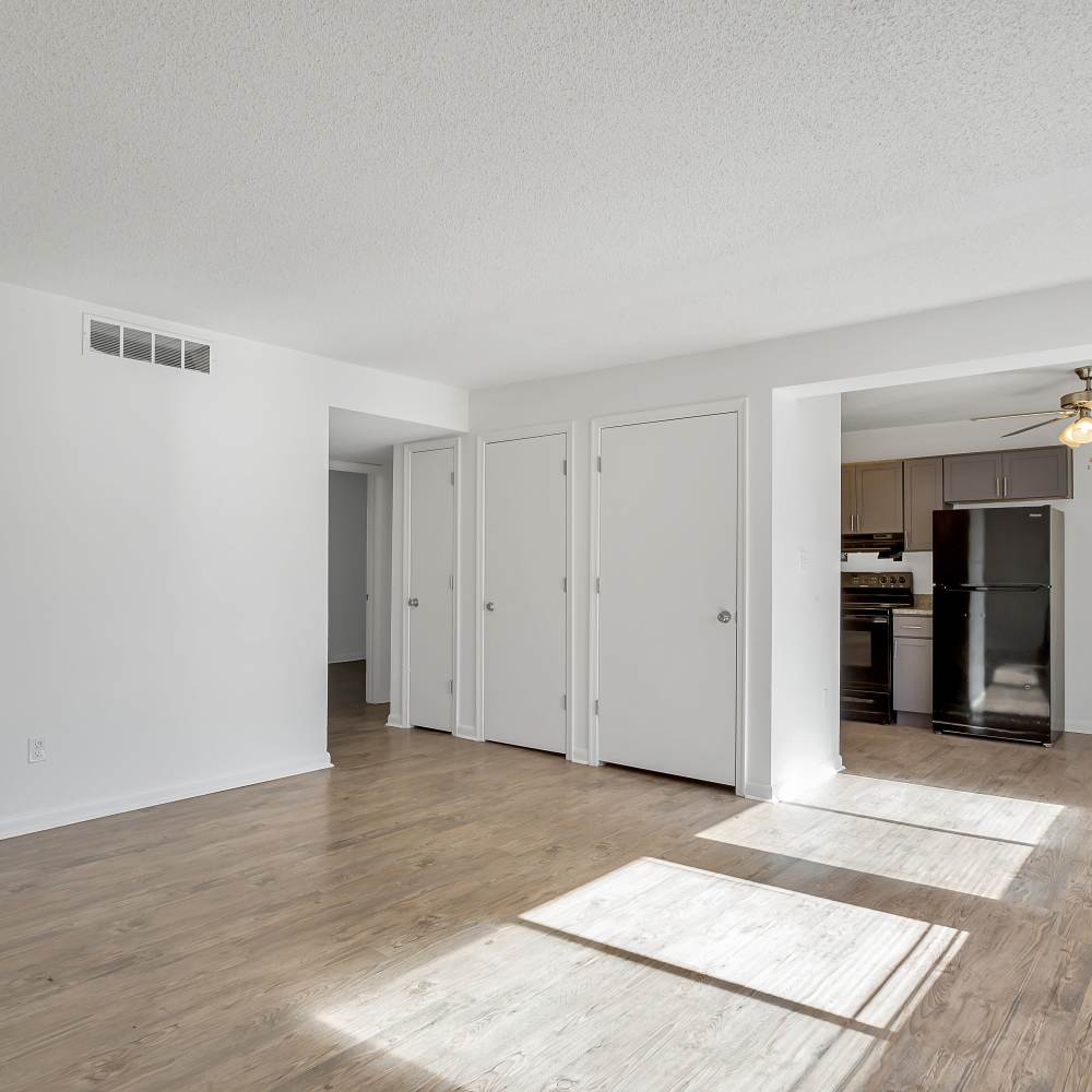 Open-concept living spaces at Pebblestone Gardens in Newport News, Virginia, 