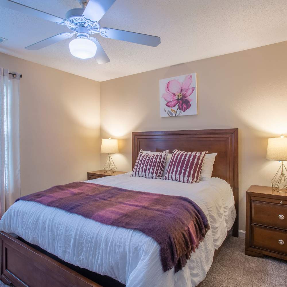 Bright bedroom at Willington Lakes in Orangeburg, South Carolina, 