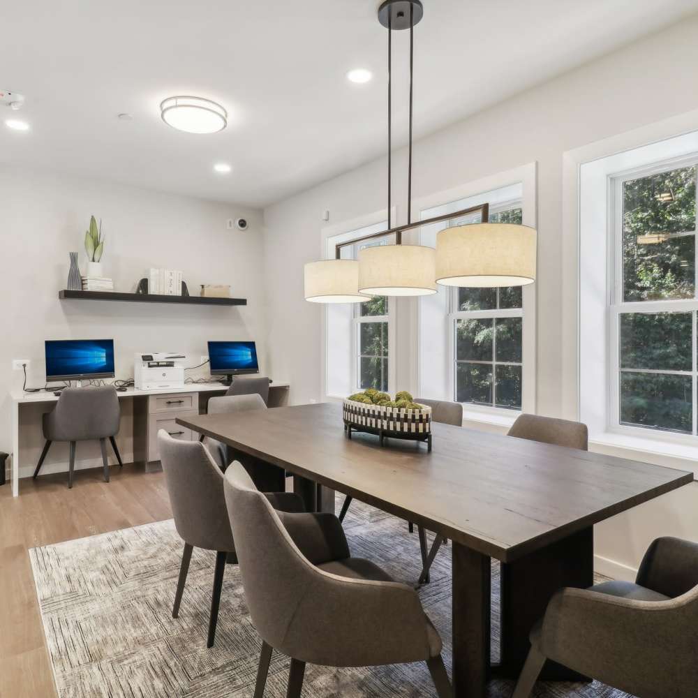 Clubhouse dinning area  at The Elms at Kingstowne in Alexandria, Virginia