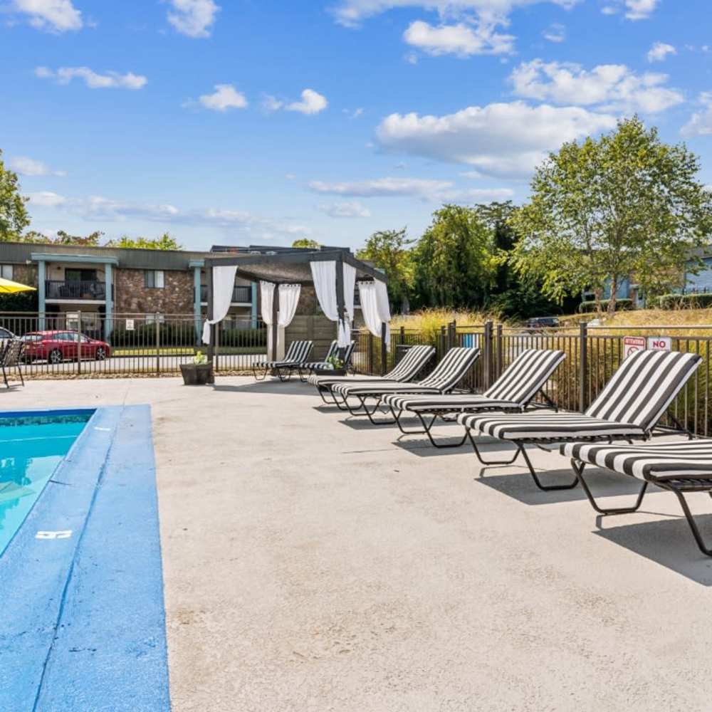 Sparkling swimming pool at The Grove At Hickory Valley in Chattanooga, Tennessee