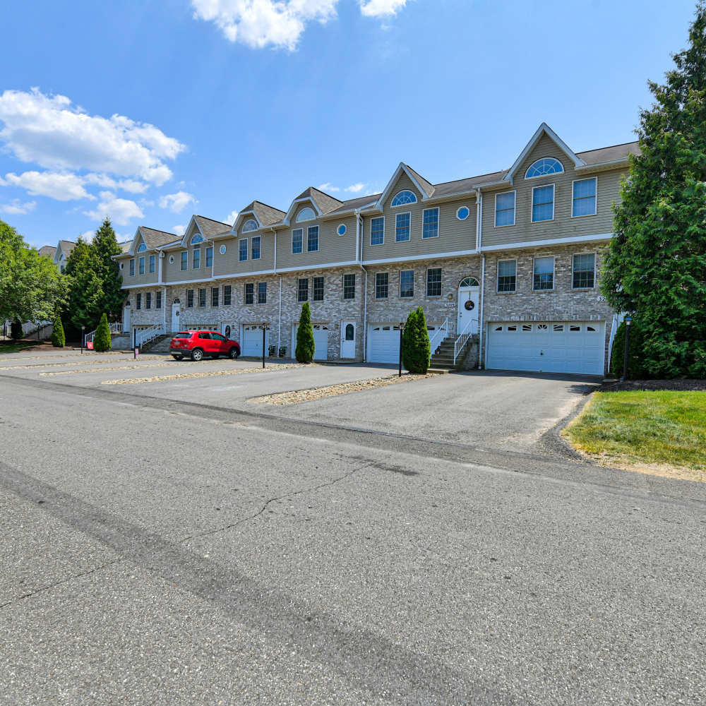Exterior view of the apartment building at Hawthorne Estates, Oakdale, Pennsylvania