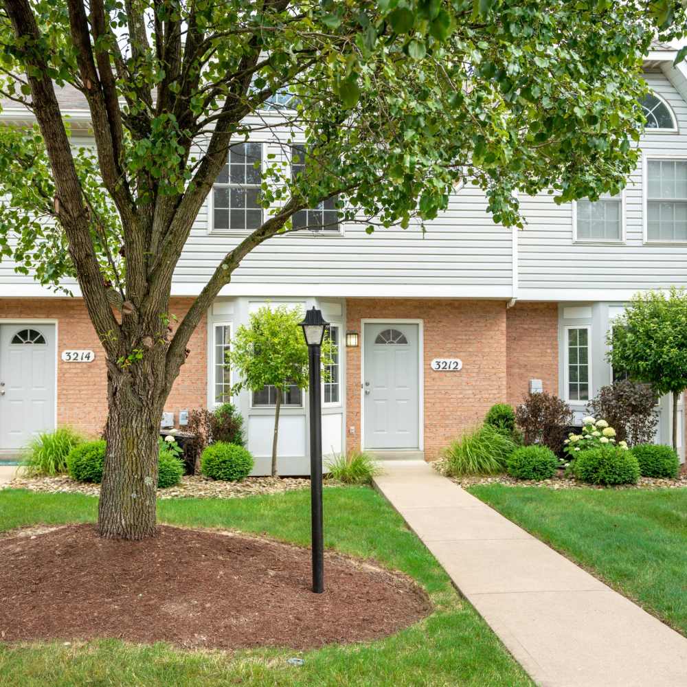 Exterior view of the apartment building at Hawthorne Estates, Oakdale, Pennsylvania