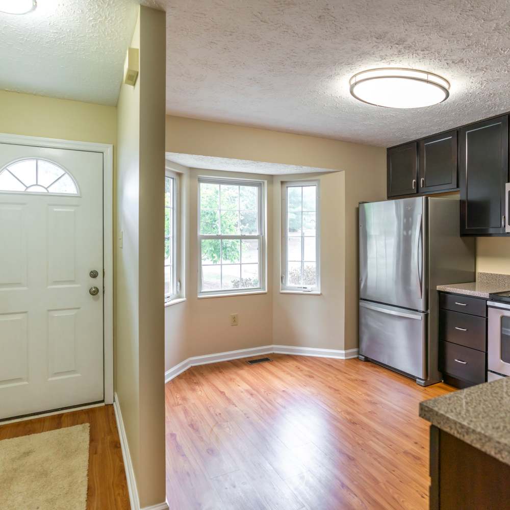 View of the modern kitchen at Hawthorne Estates, Oakdale, Pennsylvania