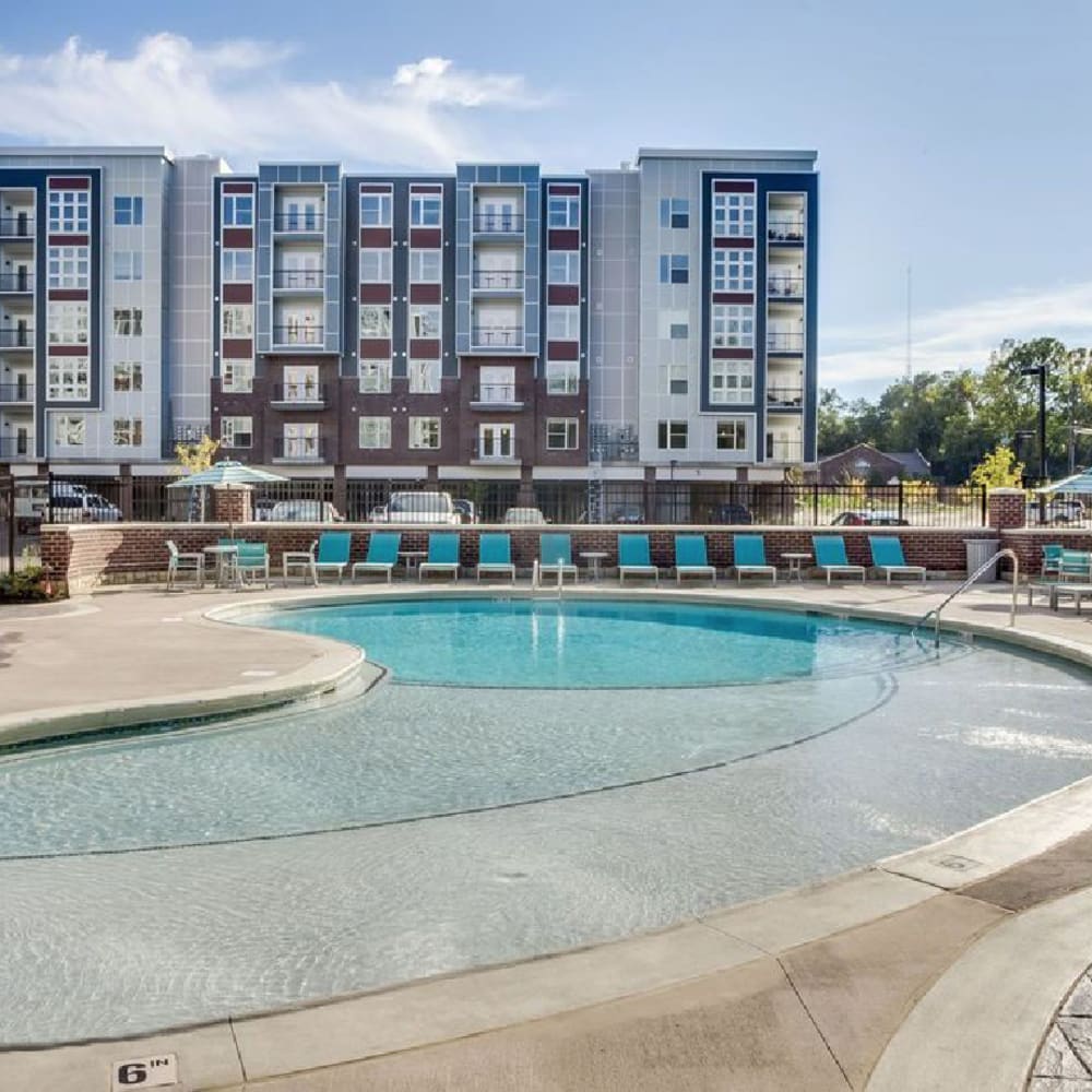 Modern pool at Axis on Lexington in Louisville, Kentucky